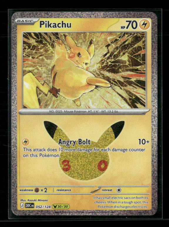 Pikachu - ME: 30th Celebration #052/128