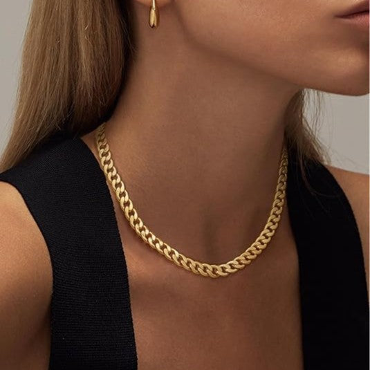 Stainless Steel Necklace With 18K Gold Plating