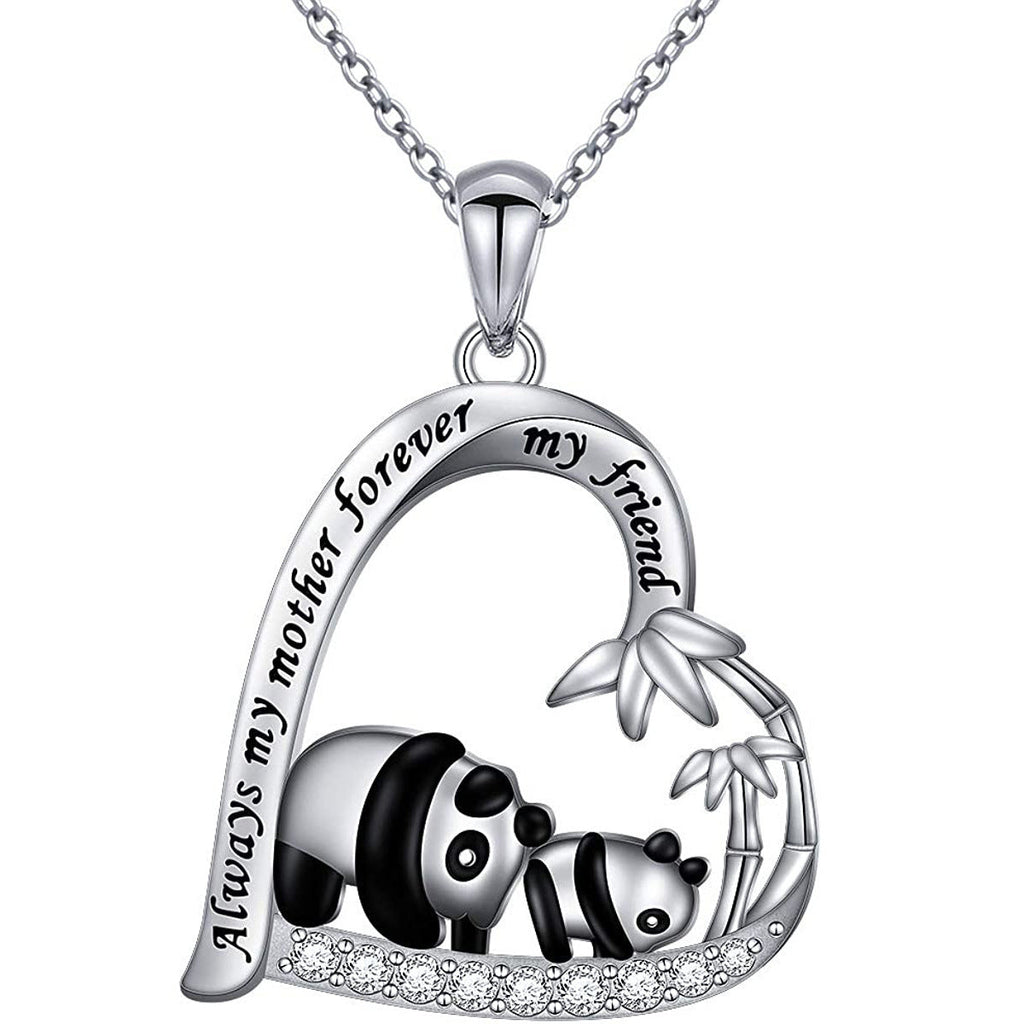 Alloy-painted Oil Painting National Treasure Panda Necklace For Women