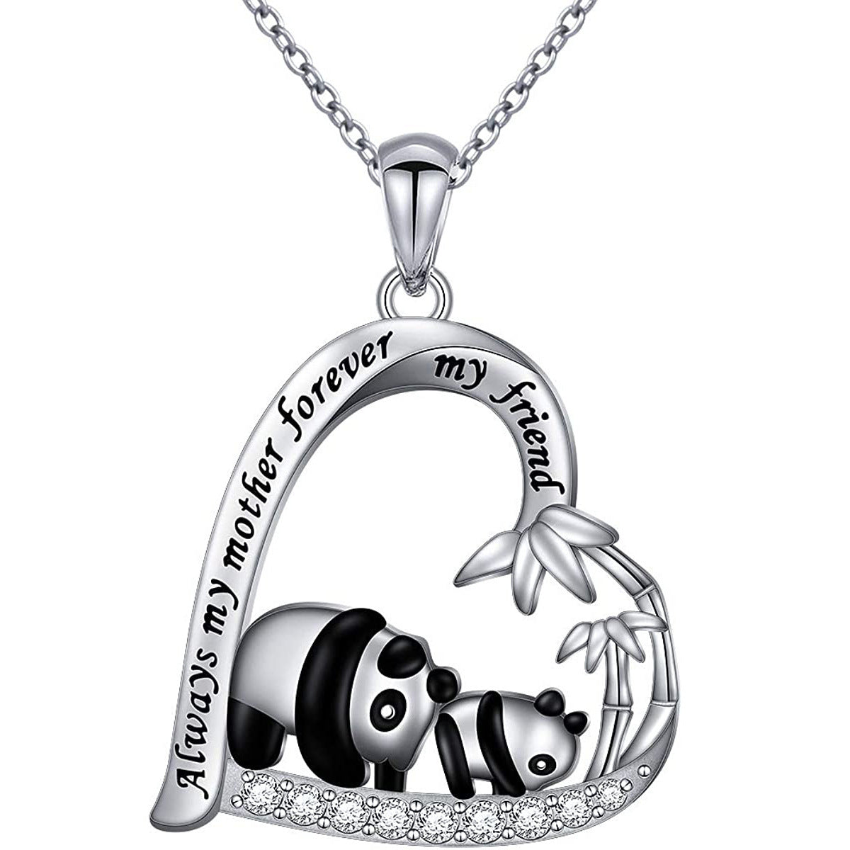 Alloy-painted Oil Painting National Treasure Panda Necklace For Women