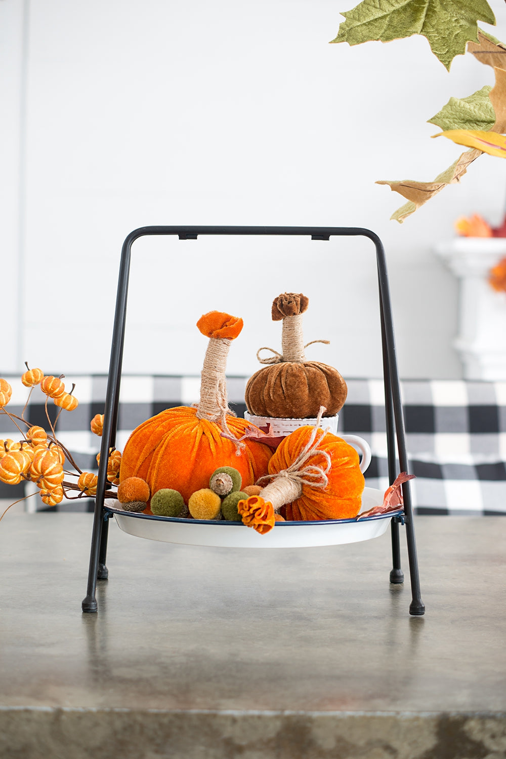 5x7" Md Pumpkin Ornament Set of 6