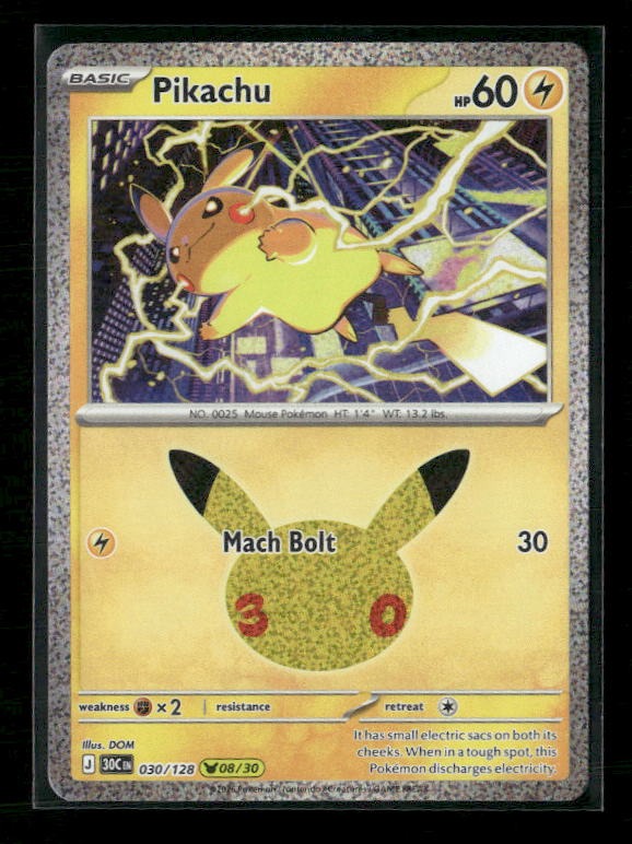 Pikachu - ME: 30th Celebration #030/128
