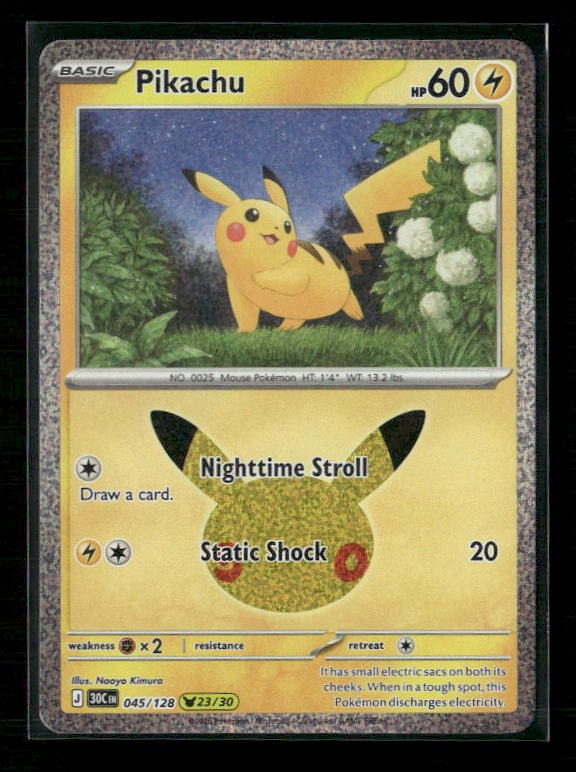 Pikachu - ME: 30th Celebration #045/128