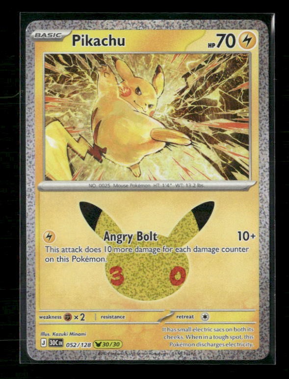 Pikachu - ME: 30th Celebration #052/128