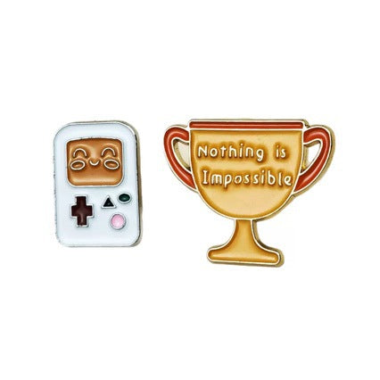 Trophy Console Cartoon Brooch