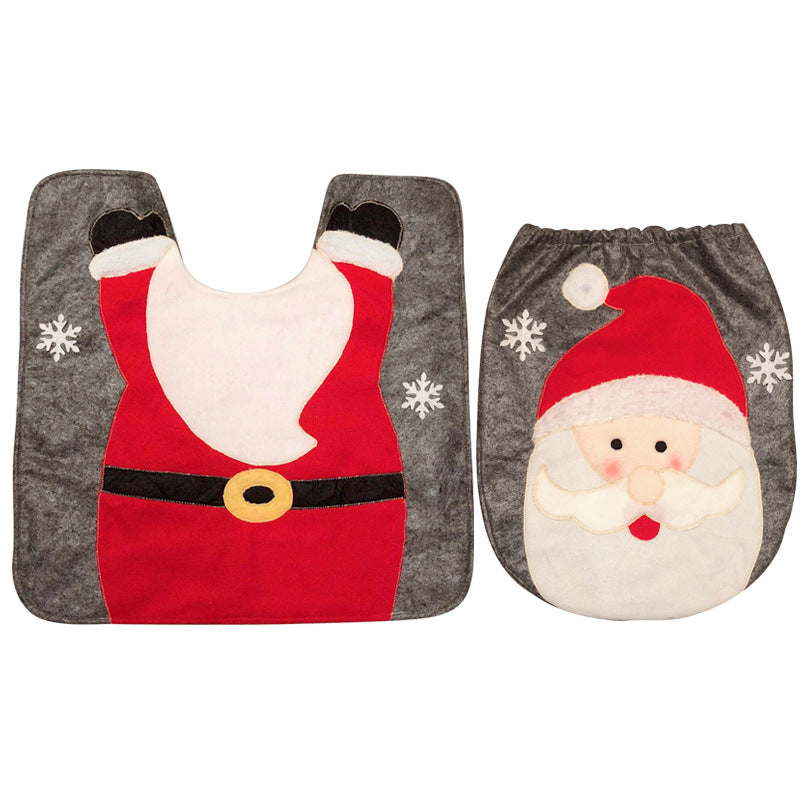 New Christmas Decorations Toilet Cover