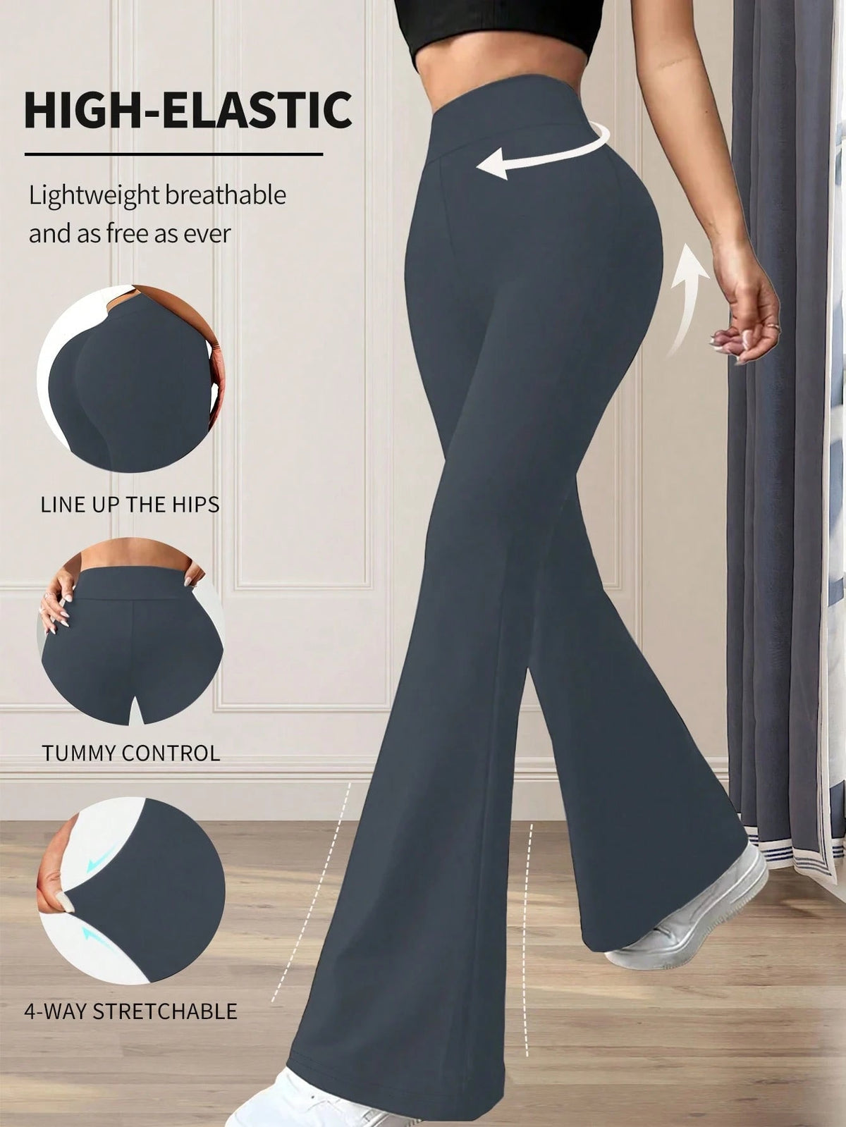 Flare Leggings For Women Yoga Pants High Waisted Flare Leggings Bootcut Casual Yoga Pants