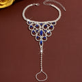 Cross-Border New Style Eco-Friendly Hollow Rhinestone Flower Anklet Fashion Summer Beach Vacation Style Foot Accessories Wholesale