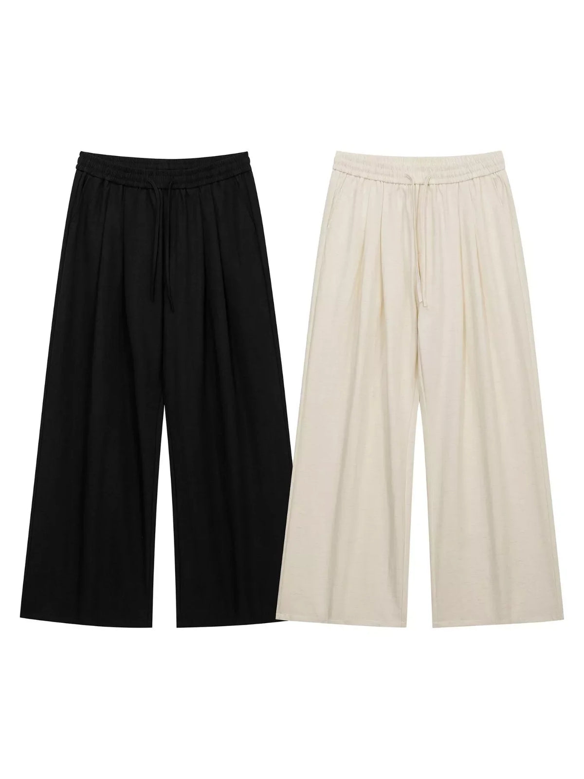 Men's Wide-Leg Drawstring Pants
