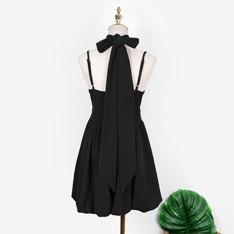 Autumn And Winter Velvet Sling Dress Women's Clothing