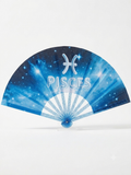 Pisces Zodiac Folding Fan: Starry Celestial Clacking Hand Fan
