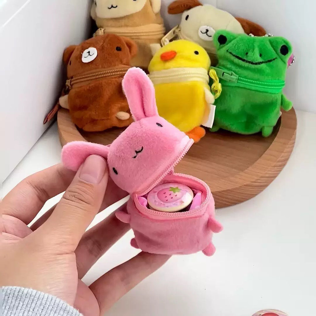 Cute Plush Soft And Adorable Little Animal Coin Purse Keychain Pendant