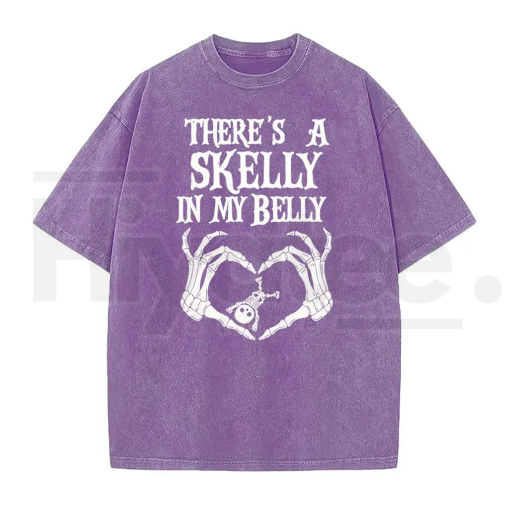 Spooky Mama Pumpkin Baby Reveal Washed Tee