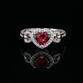 Women's Red Heart-shaped Wedding Ring Personalized Bracelet