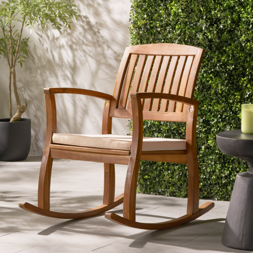 Acacia Wood Patio Outdoor Rocking Chair