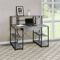 Grey and Black Writing Desk
