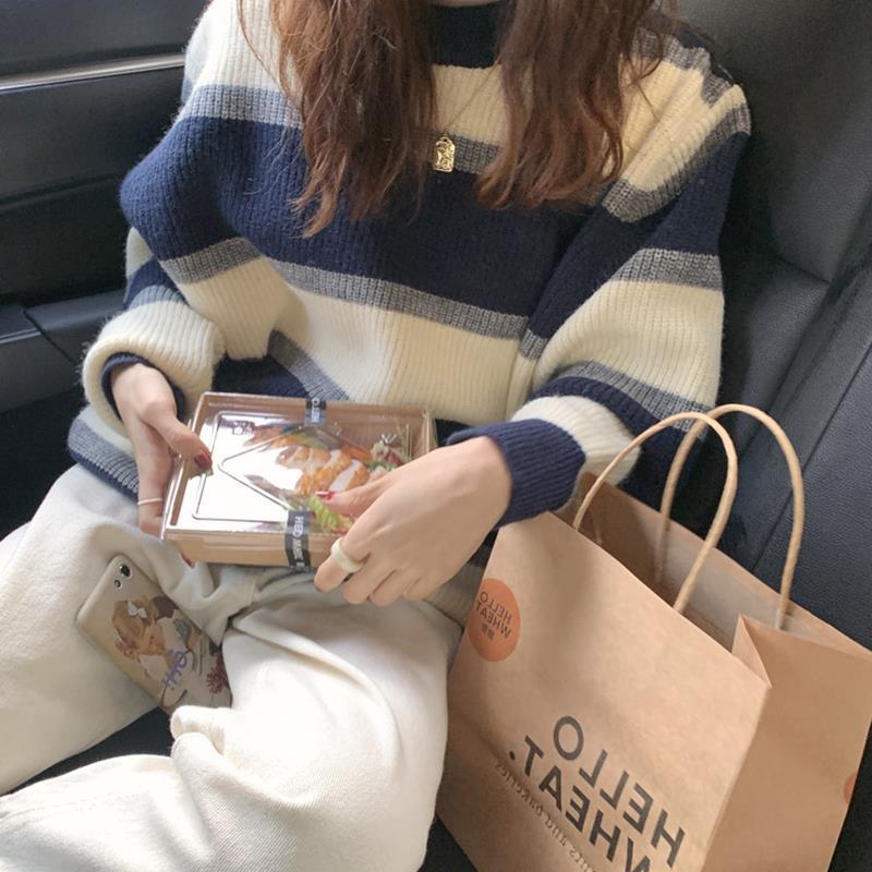 Lazy Wind Retro Outerwear Knitwear Thick