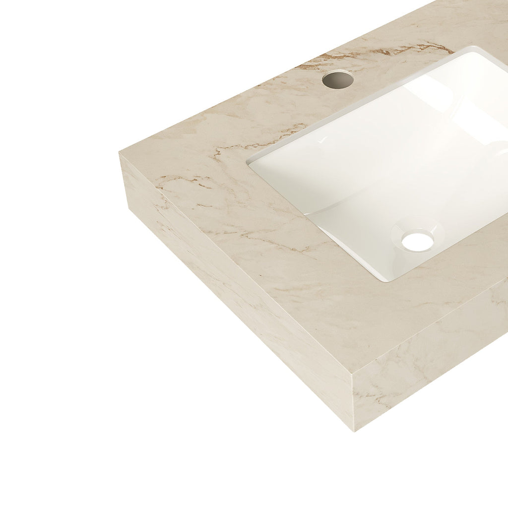 24" Bathroom Sink with Sintered Stone Countertop