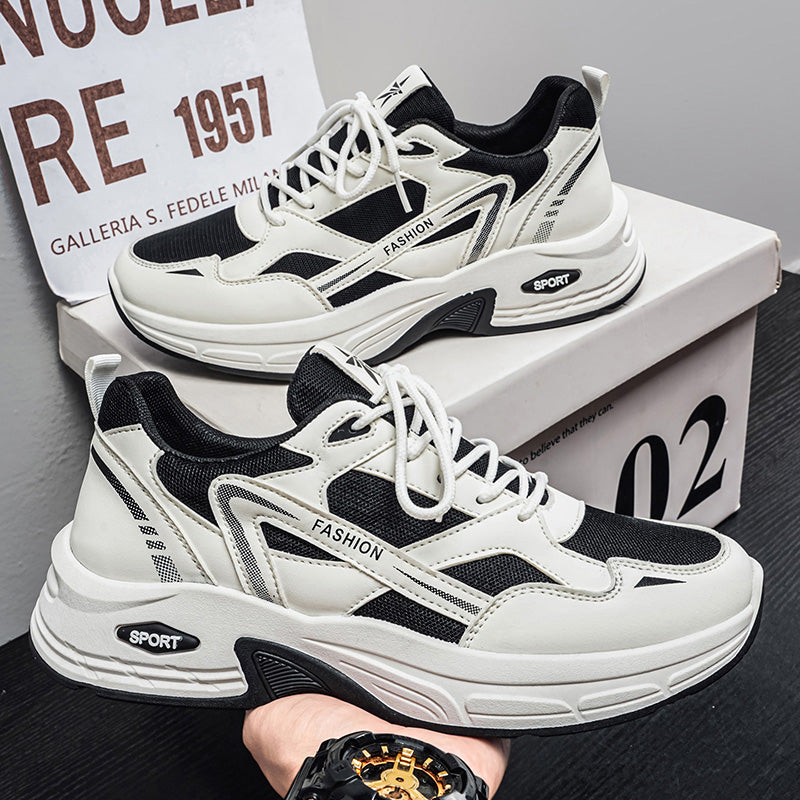 2026 Summer New Men's Thick Sole Height Increasing Sneakers, Wear-resistant, Breathable Trendy Versatile Casual Dad Shoes