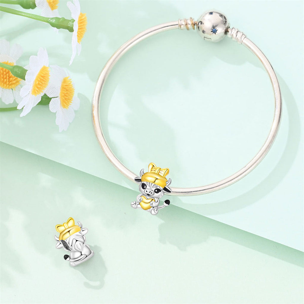 Colored Zircon Copper Silver-plated Animal DIY Bracelet Beads
