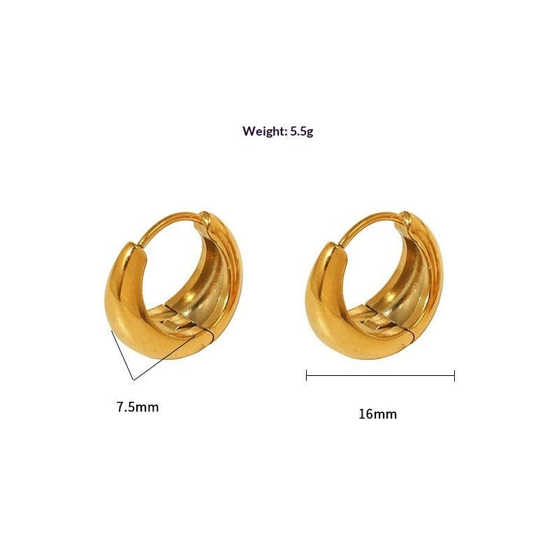 Simple And Versatile Ladies' 316 Stainless Steel Earrings