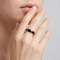 Women Colorful Enamel Stainless Steel Open Ring, Fashion Minimalist Retro Trendy Versatile Finger Jewelry