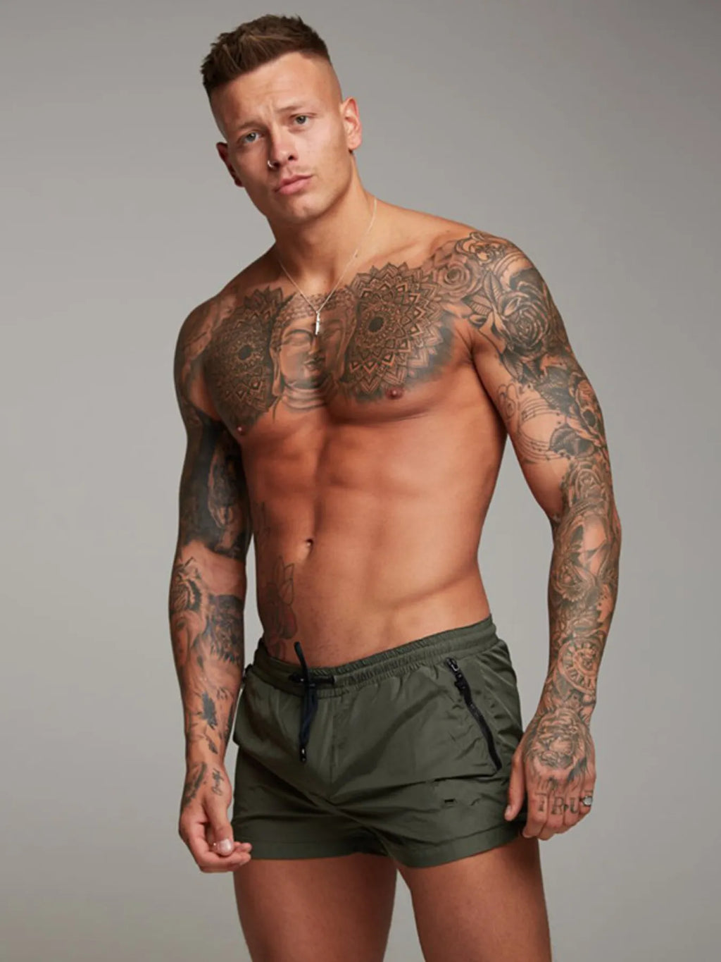 Men’s Plus Active Drawstring Shorts with Pockets