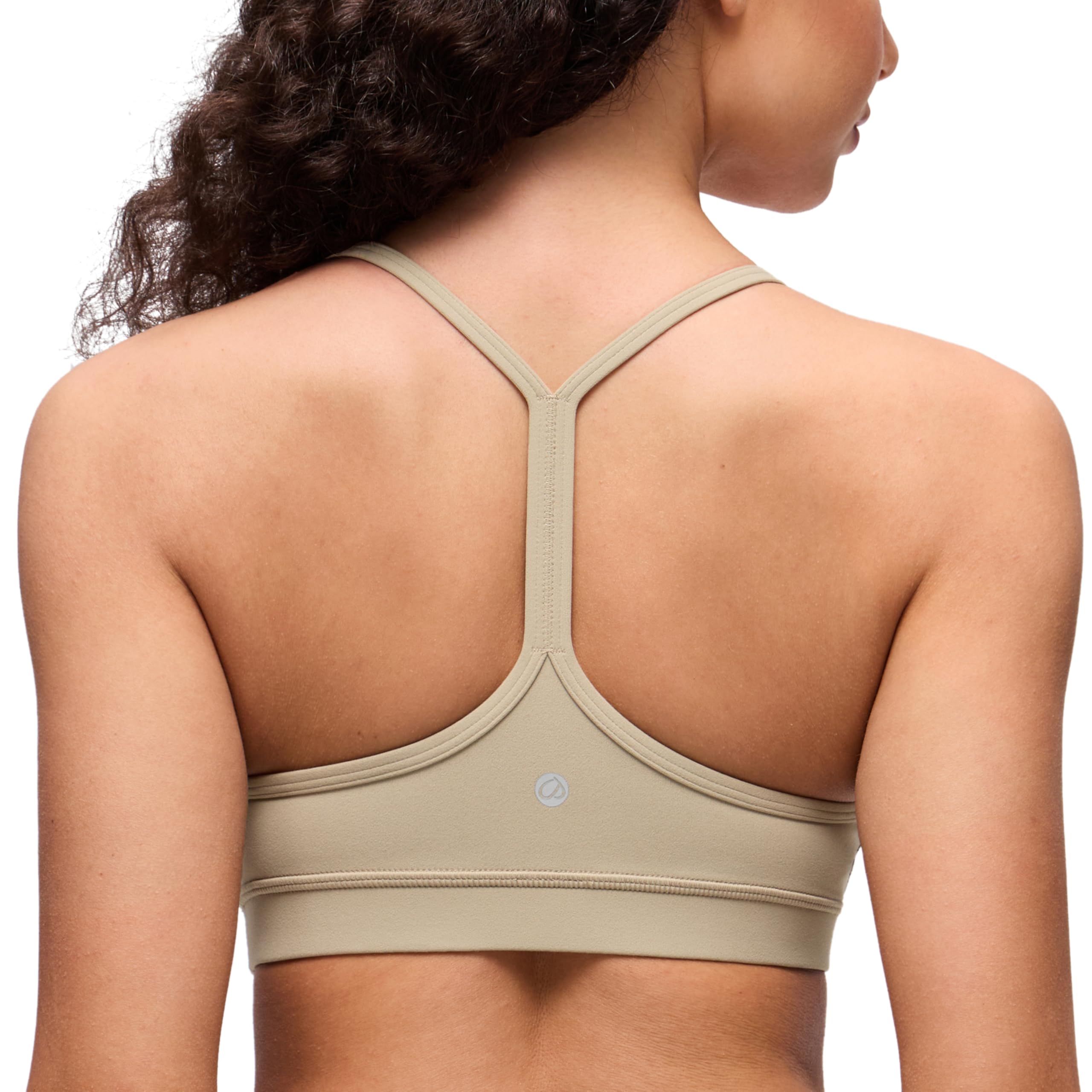 CRZ YOGA Butterluxe Y Back Sports Bras for Women - Padded Racerback Low Impact Spaghetti Thin Strap Workout Yoga Top
