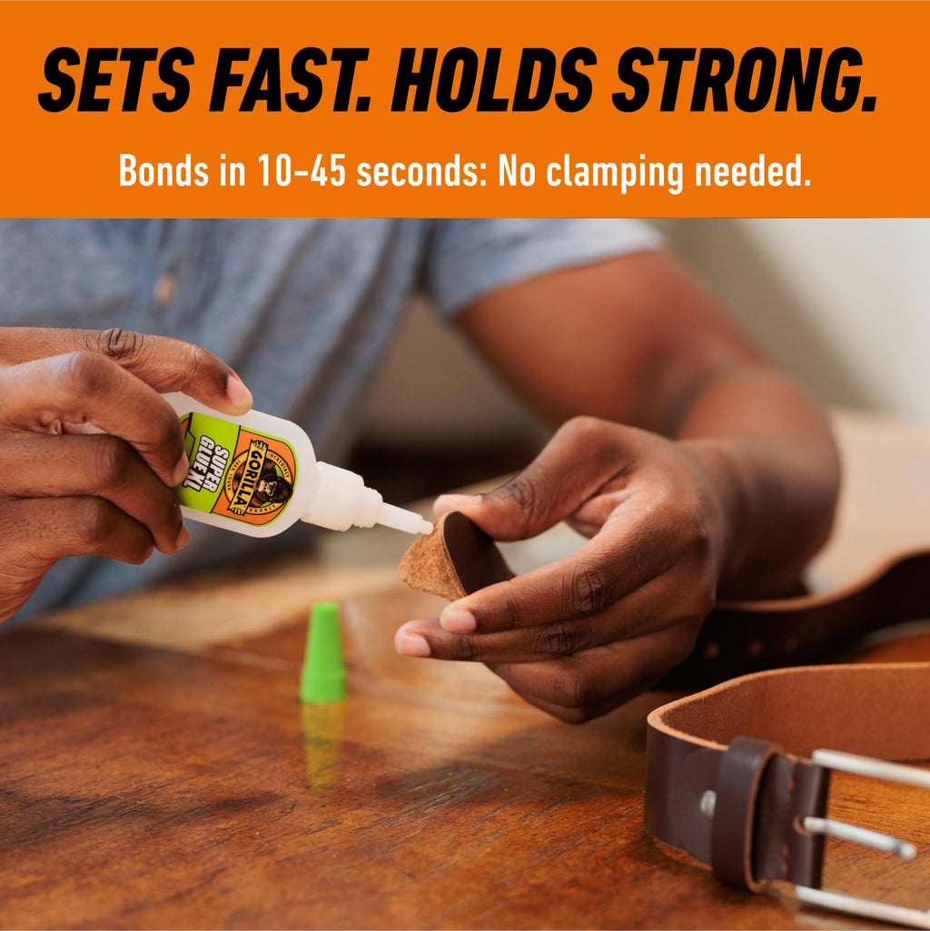 Gorilla Super Glue Gel XL, Clear 25g (Pack of 1) - Fast‑Setting, No‑Drip Control for Precise All‑Purpose Repairs