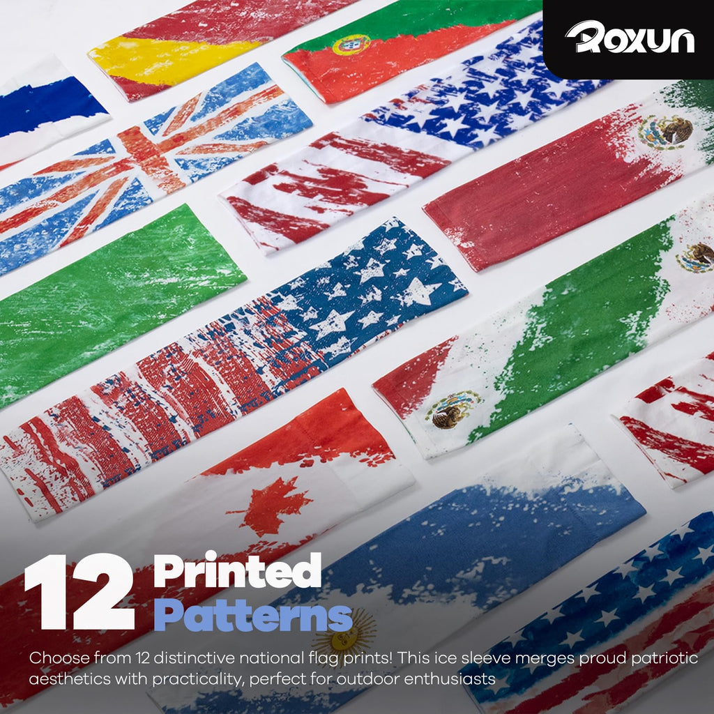 ROXUN Arm Sleeves, Cooling UV Sun Protection Sports Compression for Men/Women