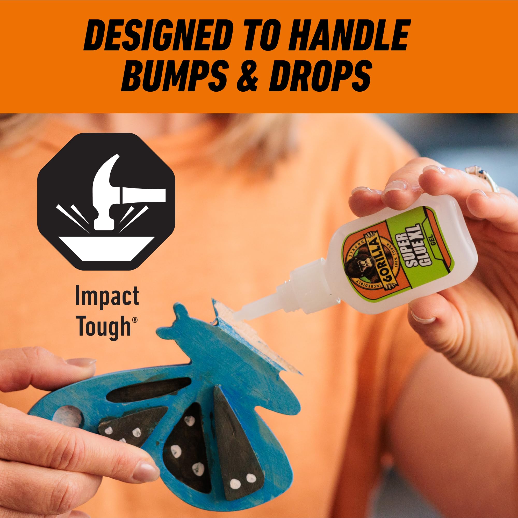 Gorilla Super Glue Gel XL, Clear 25g (Pack of 1) - Fast‑Setting, No‑Drip Control for Precise All‑Purpose Repairs