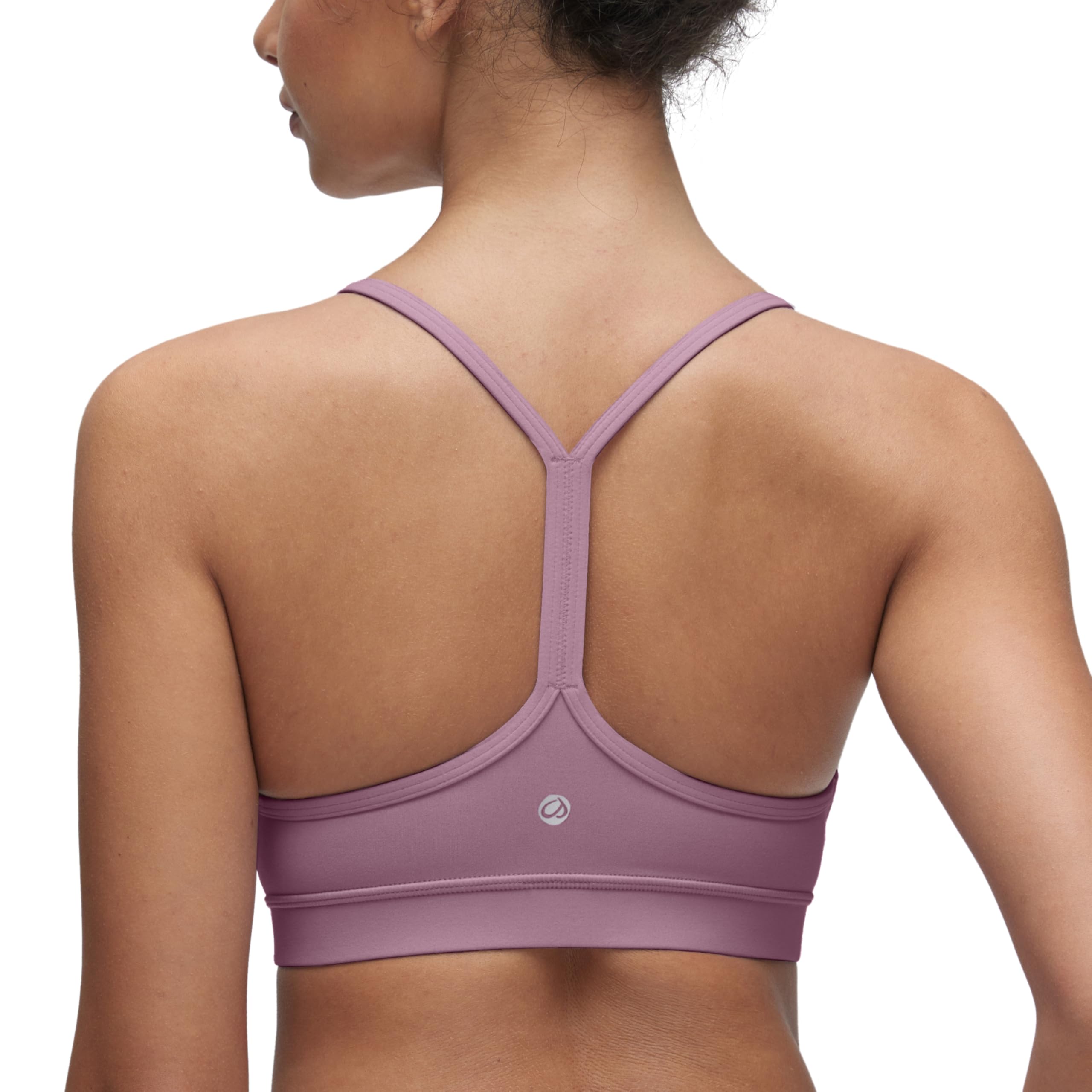 CRZ YOGA Butterluxe Y Back Sports Bras for Women - Padded Racerback Low Impact Spaghetti Thin Strap Workout Yoga Top