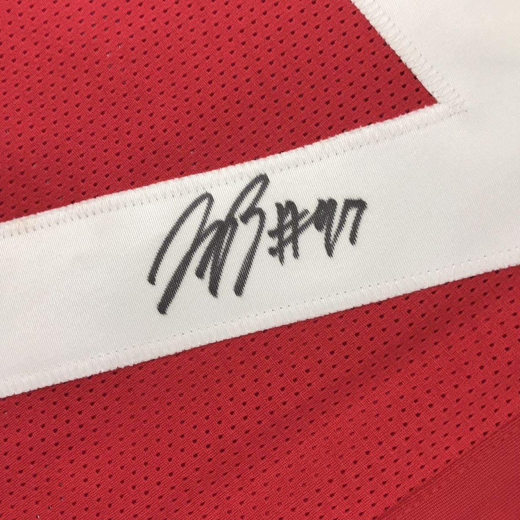 Autographed/Signed Joey Bosa Ohio State Red College Football Jersey JSA COA