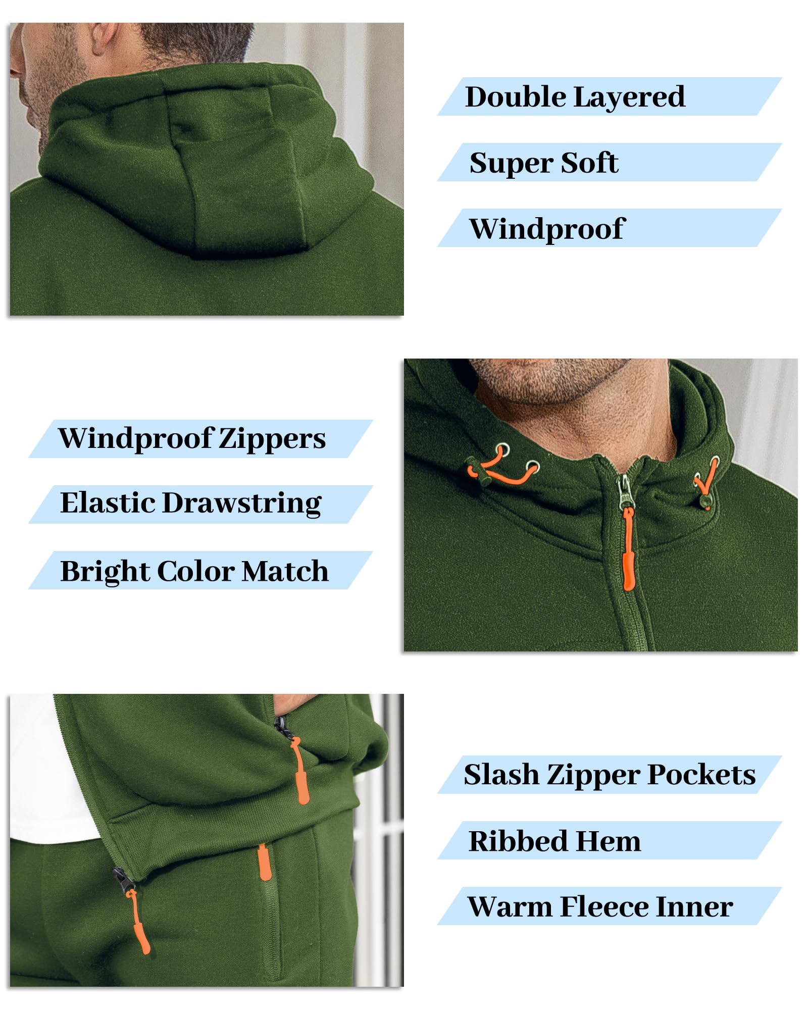 Hakjay Sweatsuits for Men 2 Piece Hoodie Men's Jogging Tracksuit Set Casual Athletic Long Sleeve Outfit Pullover Suit Set