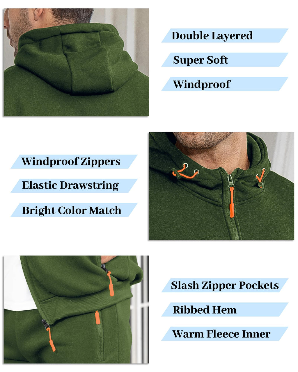 Hakjay Sweatsuits for Men 2 Piece Hoodie Men's Jogging Tracksuit Set Casual Athletic Long Sleeve Outfit Pullover Suit Set