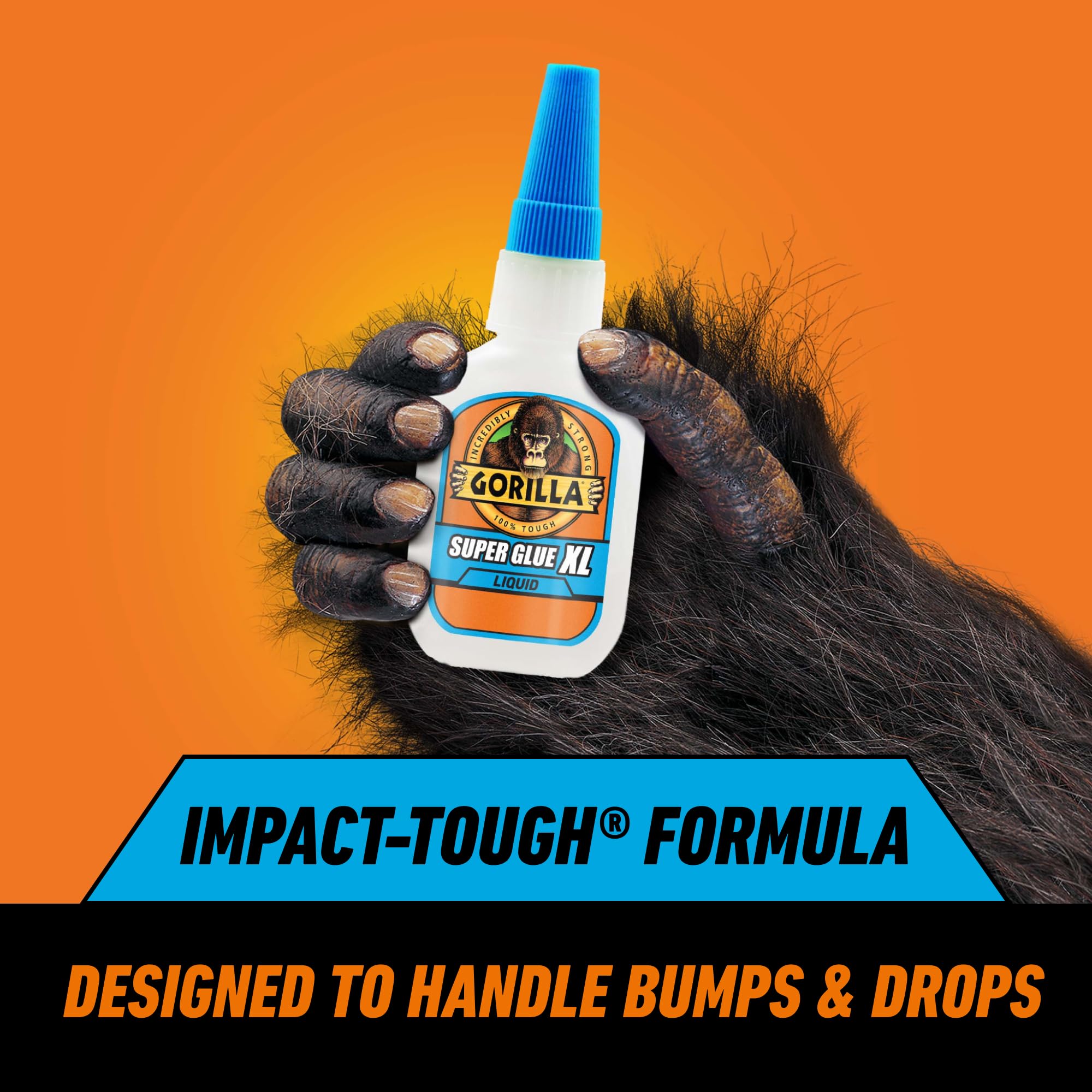 Gorilla Super Glue Gel XL, Clear 25g (Pack of 1) - Fast‑Setting, No‑Drip Control for Precise All‑Purpose Repairs