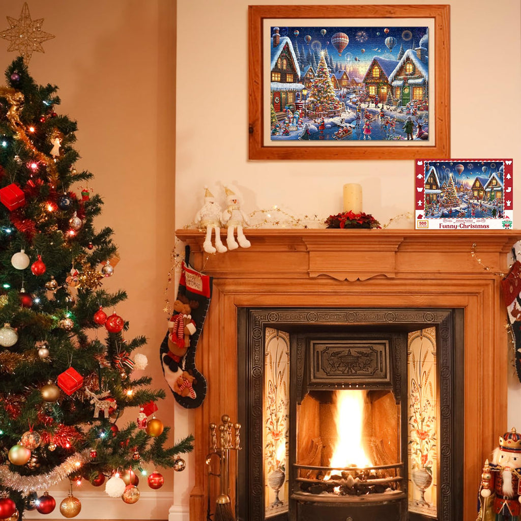 Qifeyla 500-Piece Funny Christmas Jigsaw Puzzle