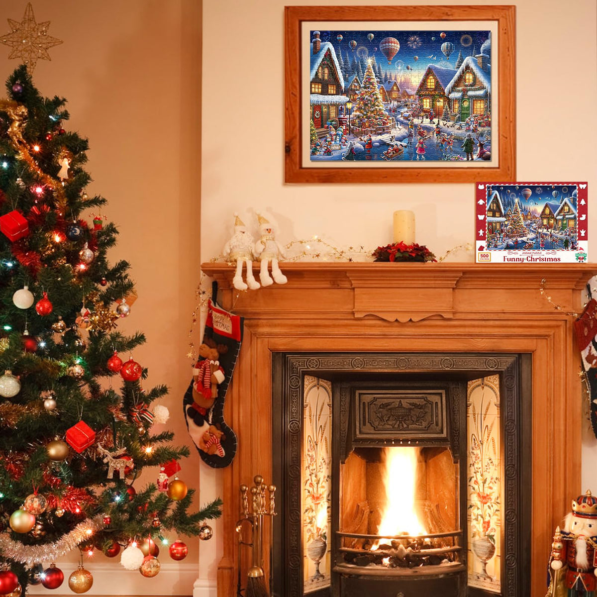 Qifeyla 500-Piece Funny Christmas Jigsaw Puzzle