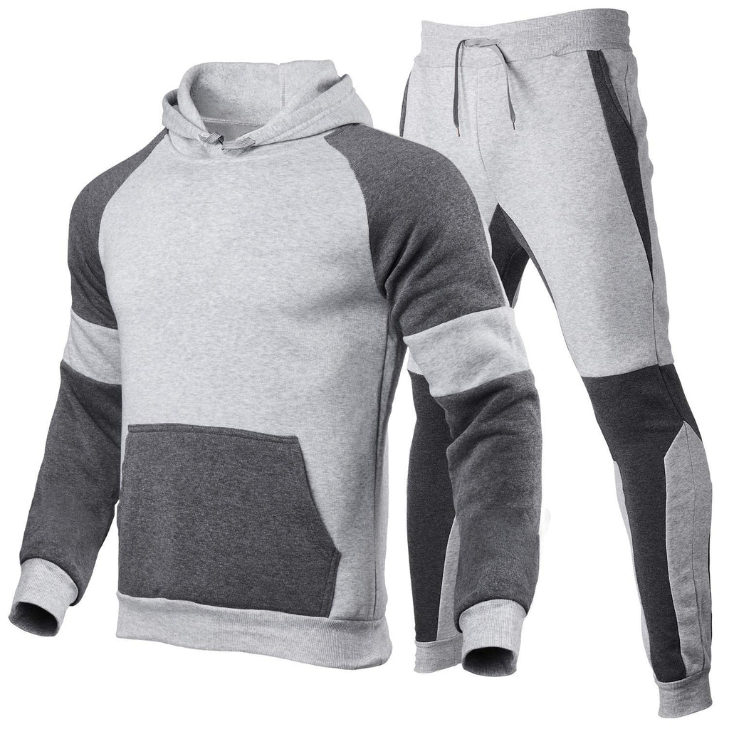 HHGKED Men's Track Suits 2 Piece Set Active Jogging Suits Long Sleeve Sweatsuits Casual Outfits