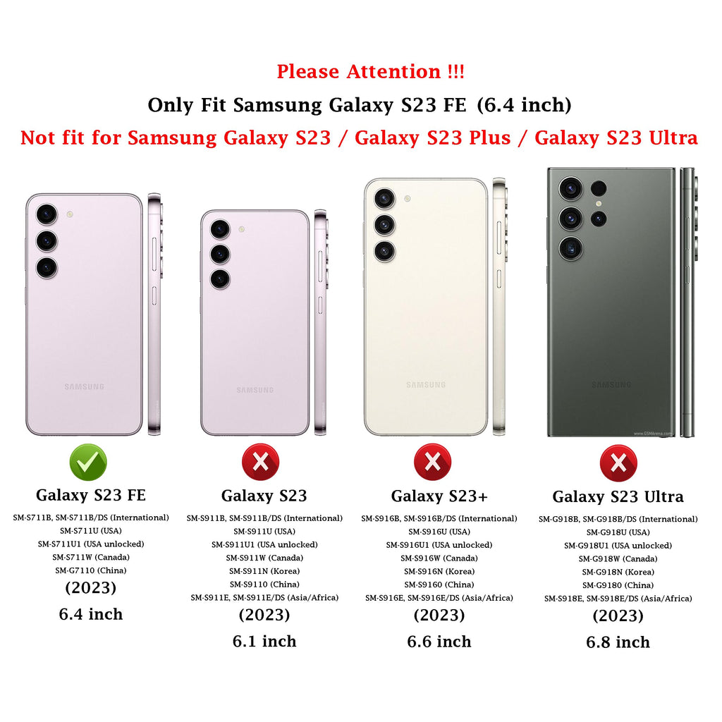 Samsung Galaxy S23 FE 5G Case with Ring Holder & Sliding Camera Cover