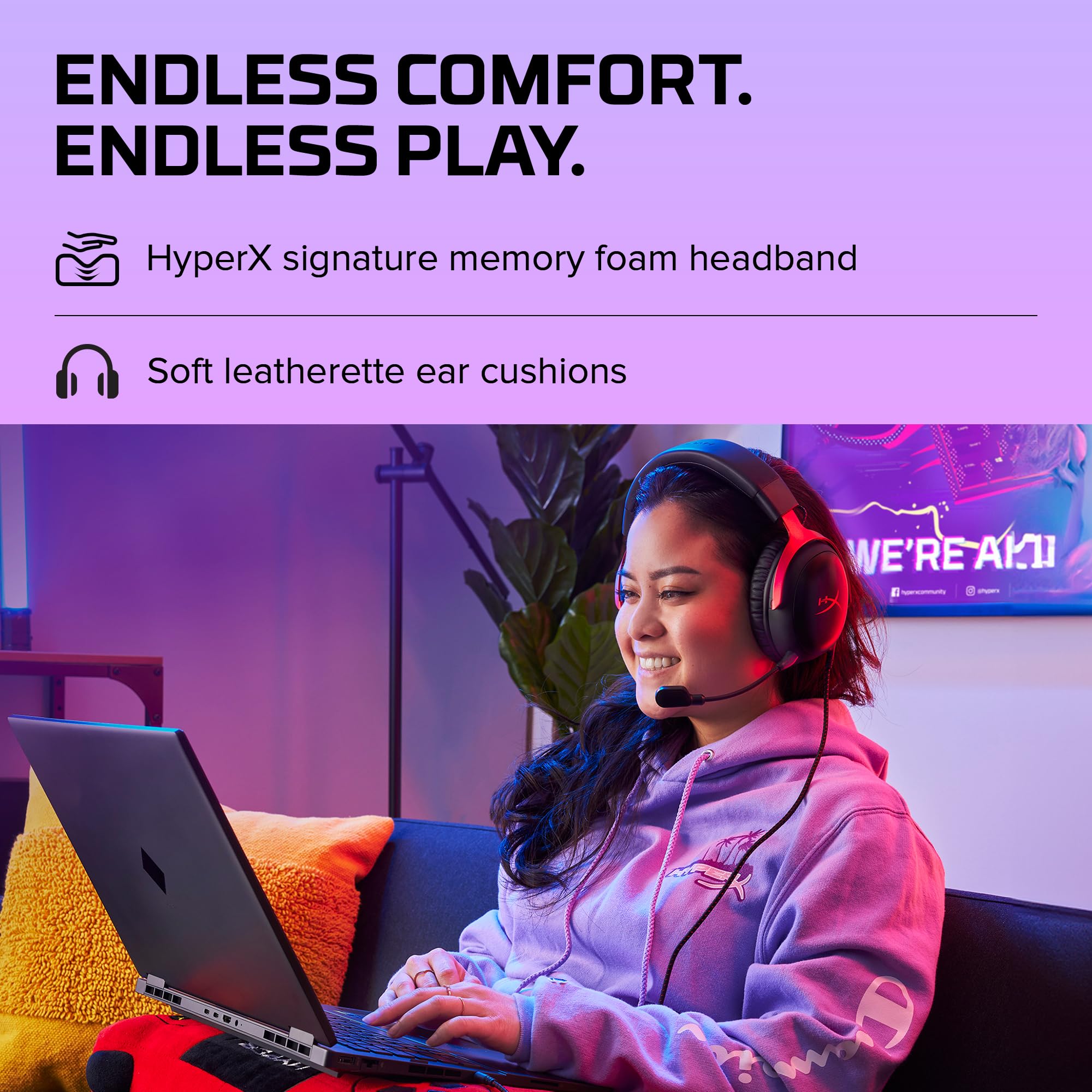 HyperX Cloud III Wireless – Gaming Headset for PC, PS5, PS4, up to 120-hour Battery, 2.4GHz Wireless, DTS Spatial Audio, 53mm Angled Drivers, Memory Foam, Durable Frame, 10mm Microphone, Black