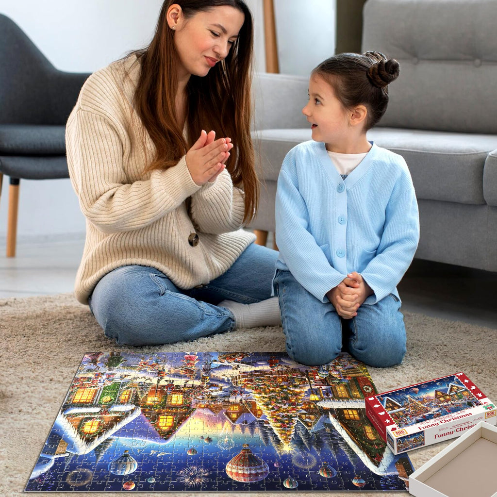 Qifeyla 500-Piece Funny Christmas Jigsaw Puzzle