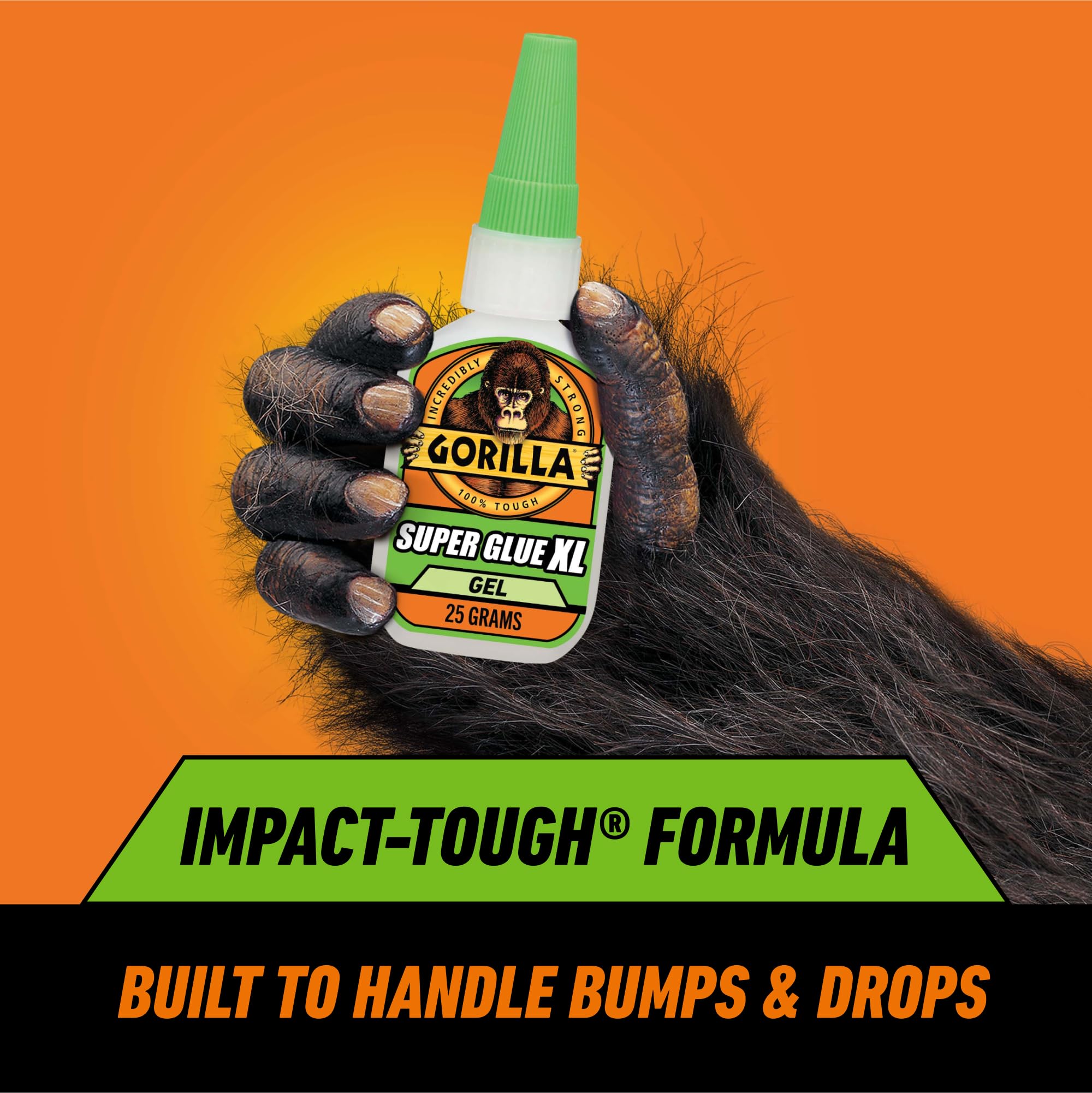 Gorilla Super Glue Gel XL, Clear 25g (Pack of 1) - Fast‑Setting, No‑Drip Control for Precise All‑Purpose Repairs