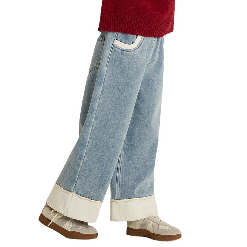 Boys And Girls Casual All-matching Straight Pants
