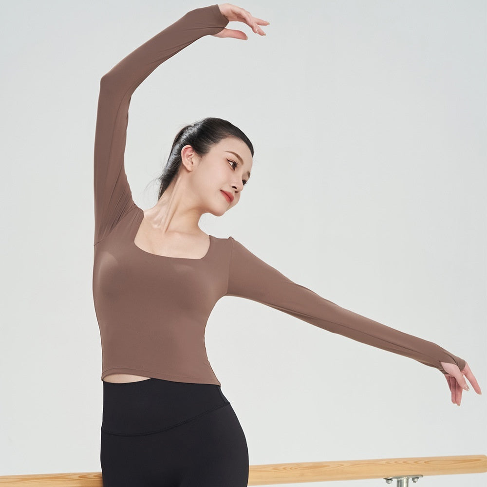 Autumn And Winter Nude Feel Yoga Clothing Top