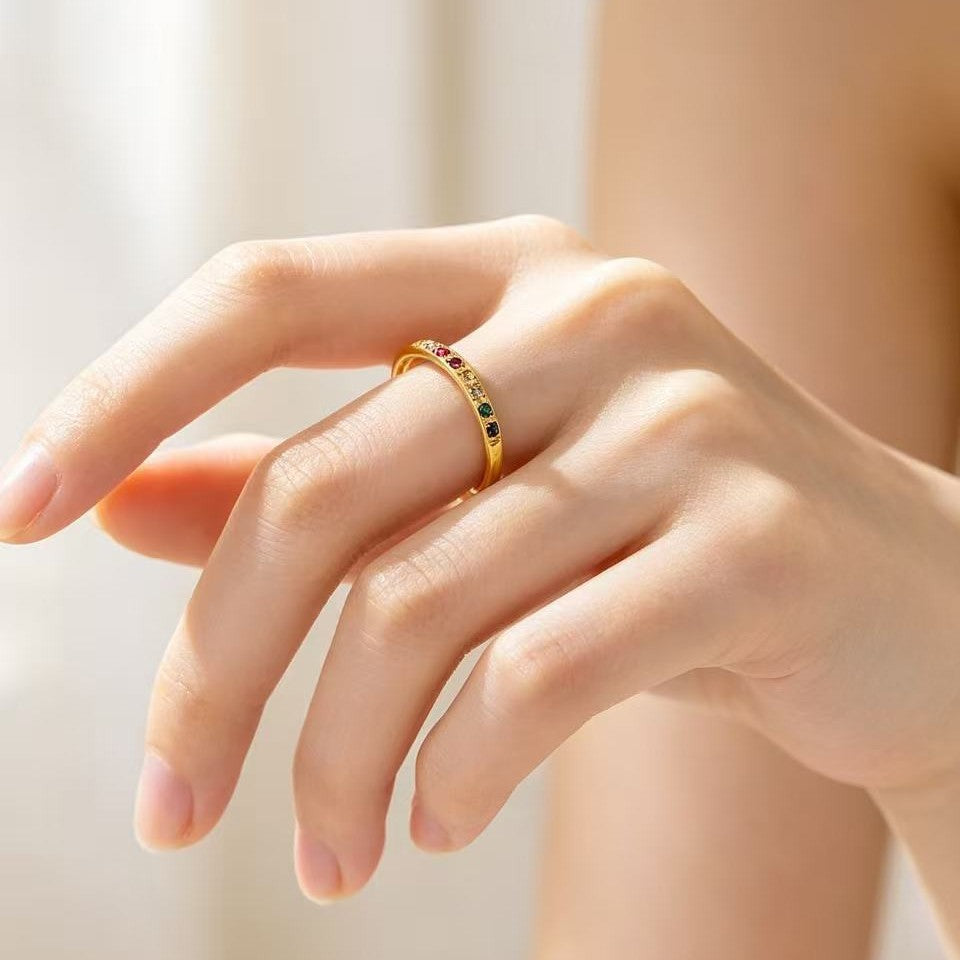High-color-retention Ring Niche Design Index Finger