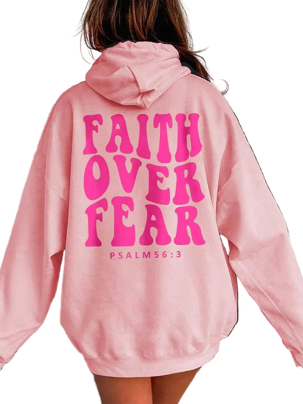 FAITH OVER FEAR Dropped Shoulder Hoodie