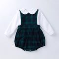 Baby Plaid Long Sleeve Climbing Suit Set
