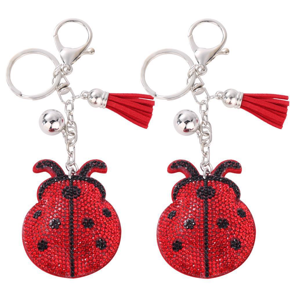 LADYBIRD Rhinestone Hot Rhinestone Keychain