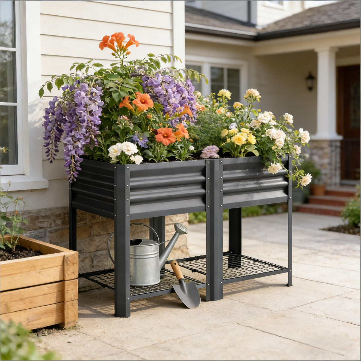 Patio Planter Box: Outdoor Elevated Garden Bed